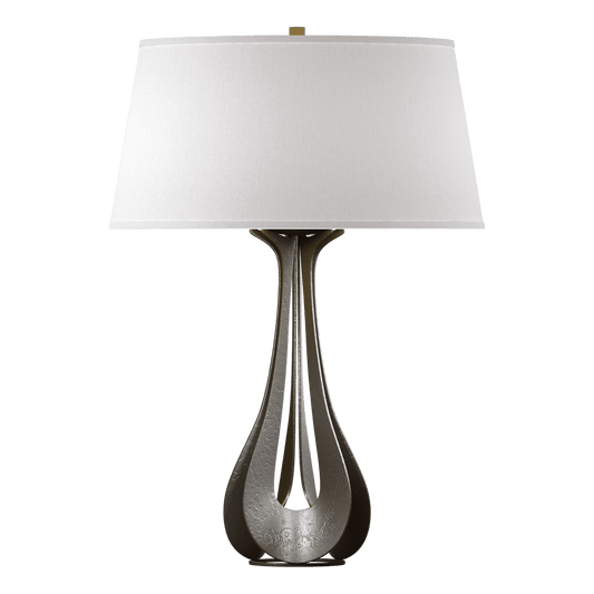 Lino Table Lamp - Dark Smoke - Flax Shade by Hubbardton Forge