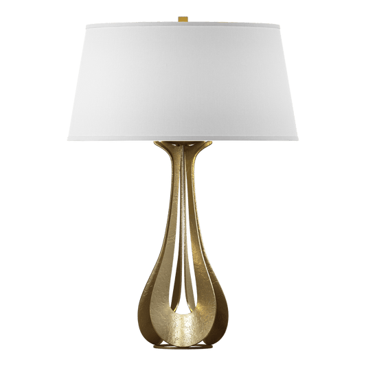Lino Table Lamp - Modern Brass - Natural Anna Shade by Hubbardton Forge