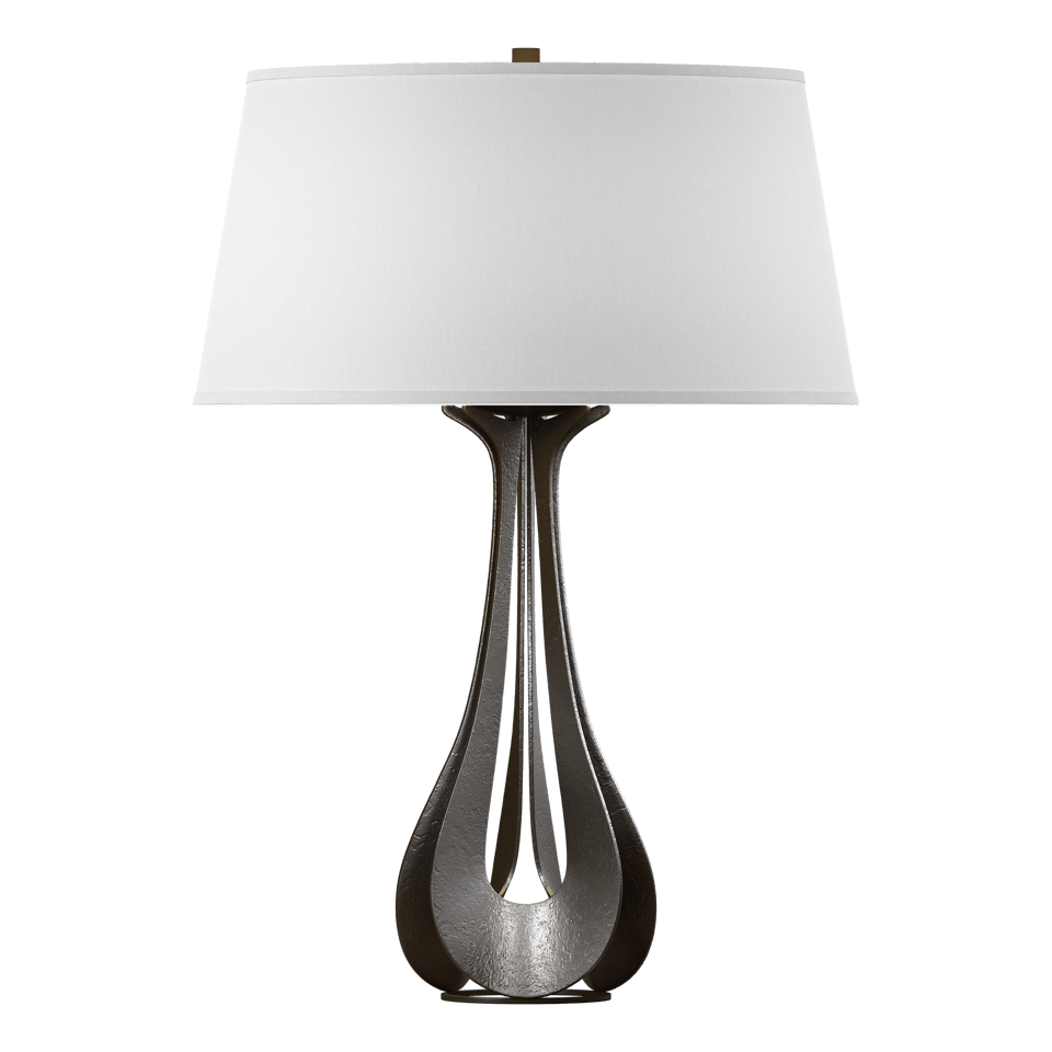 Lino Table Lamp - Oil Rubbed Bronze - Natural Anna Shade by Hubbardton Forge