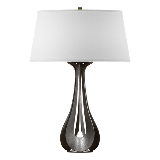 Lino Table Lamp - Oil Rubbed Bronze - Natural Anna Shade by Hubbardton Forge