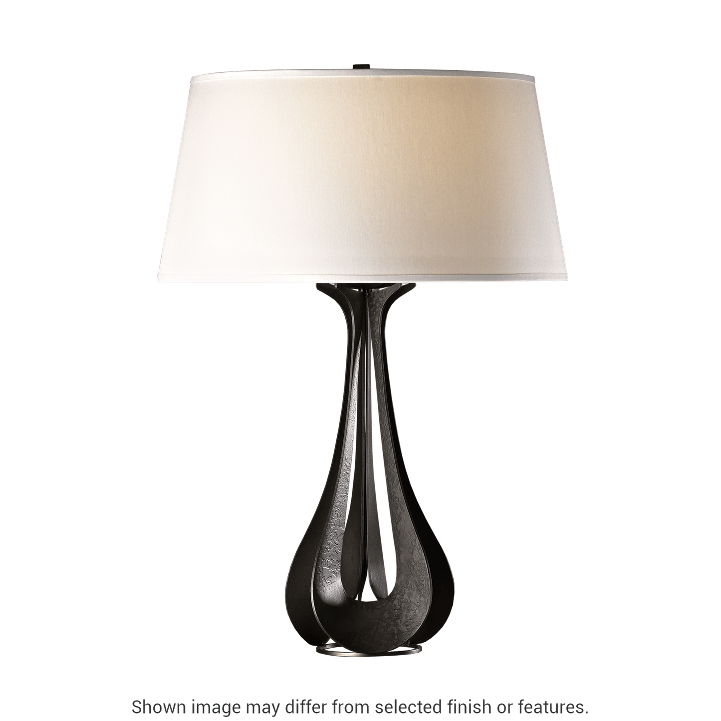 Lino Table Lamp - White - Natural Anna Shade by Hubbardton Forge