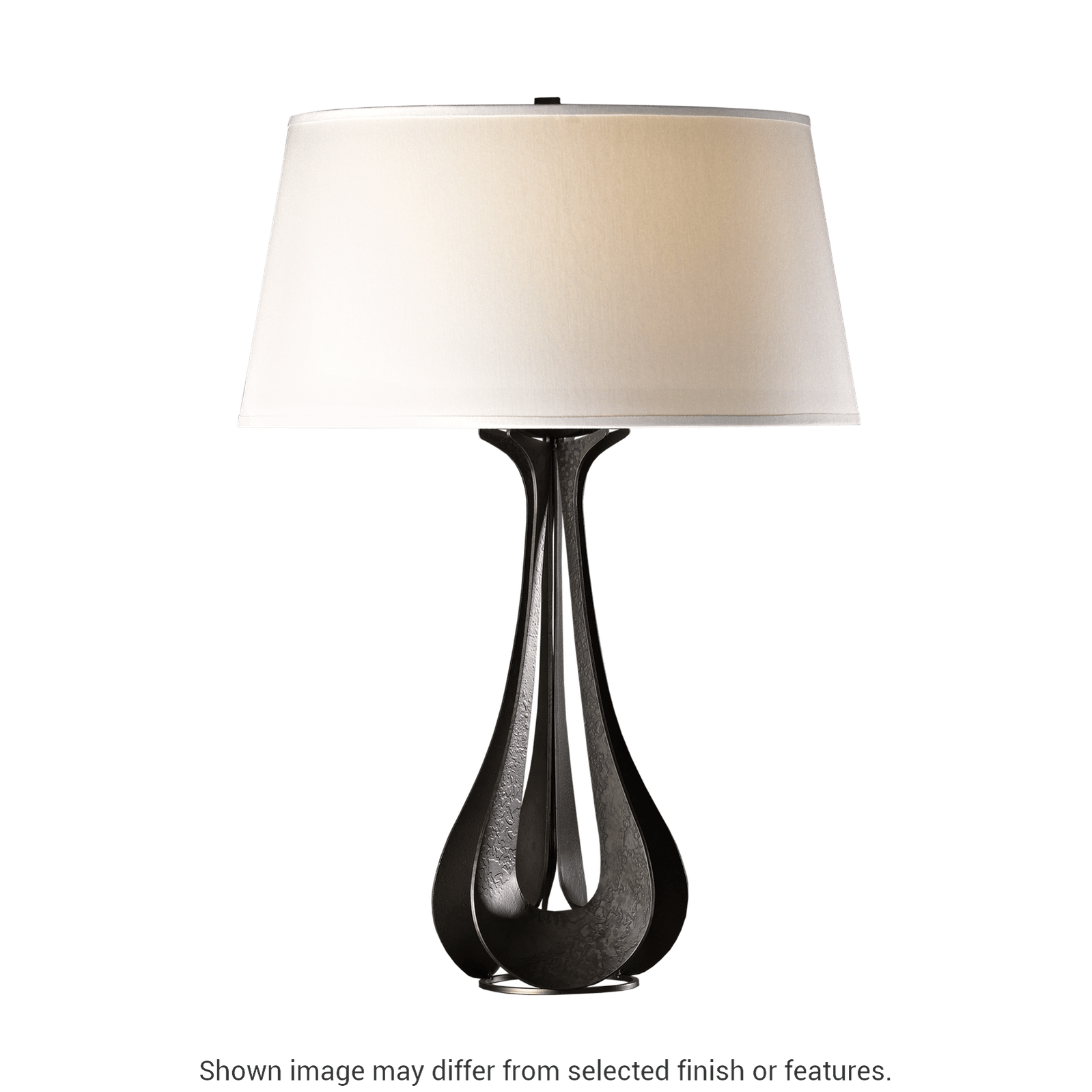 Lino Table Lamp - White - Natural Anna Shade by Hubbardton Forge