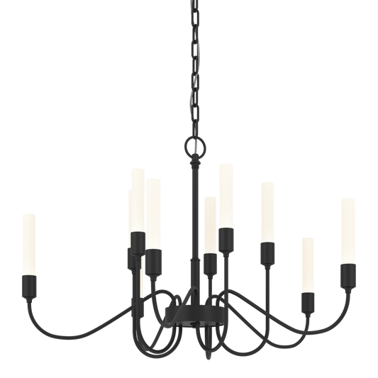 Lisse 10-Arm Chandelier - Black by Hubbardton Forge