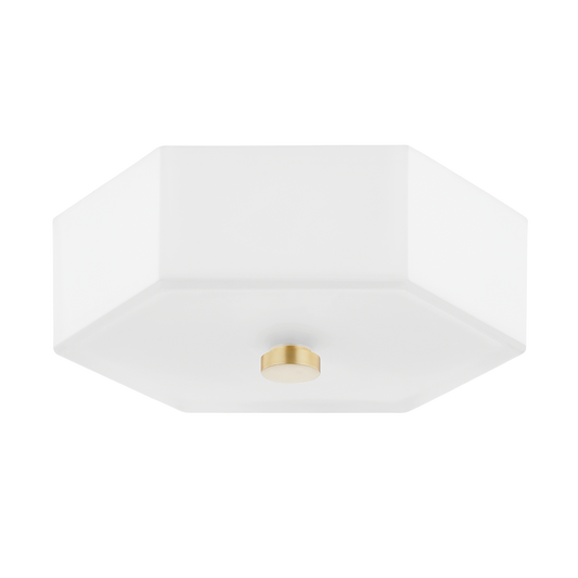 Lizzie Flush Mount - 2-Light - Aged Brass/Polished Nickel Combo - Mitzi H462502-AGB/PN