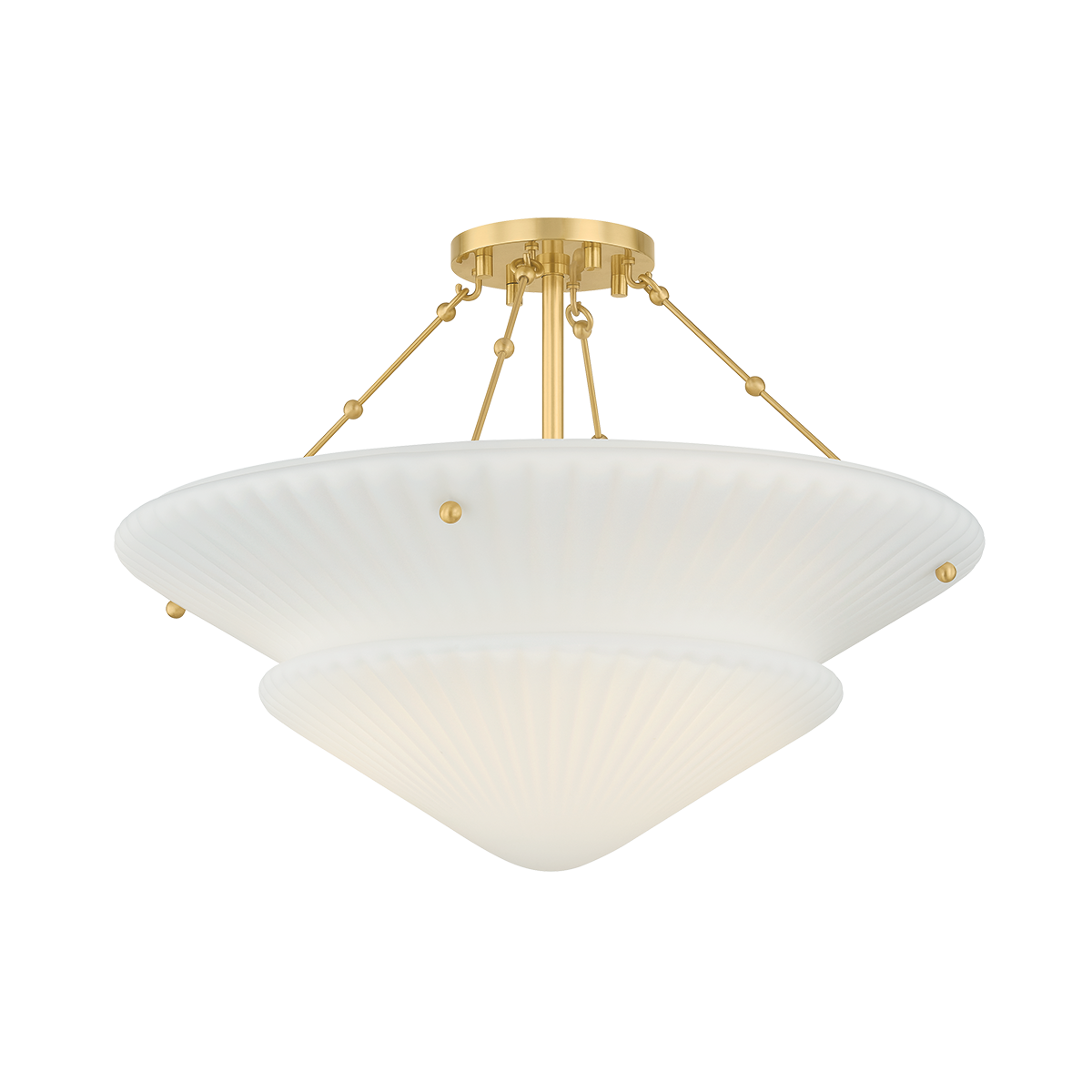 Loburn Semi Flush - Aged Brass by Hudson Valley Lighting