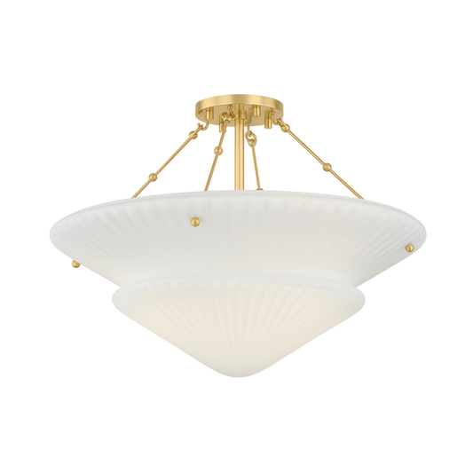Loburn Semi Flush - Aged Brass by Hudson Valley Lighting