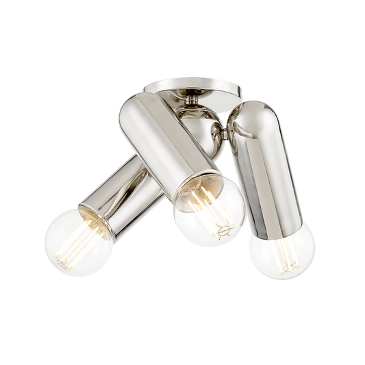 Lolly Flush Mount - 3-Light - Polished Nickel - Mitzi H720503-PN