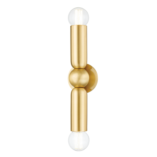 Lolly Wall Sconce - 2-Light - Aged Brass - Mitzi H720102-AGB