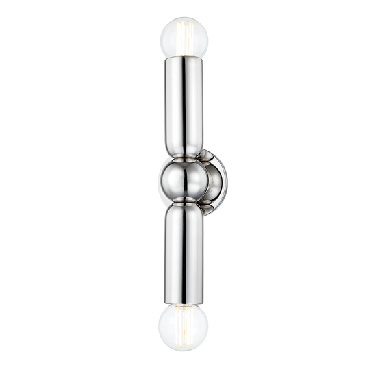 Lolly Wall Sconce - 2-Light - Polished Nickel - Mitzi H720102-PN