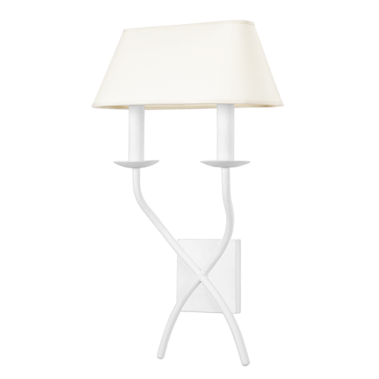 Lomita Wall Sconce - 2-Light - Gesso White - Troy Lighting B8822-GSW