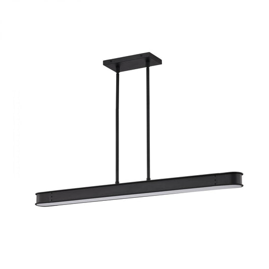 Longford - 36 Inch LED Island Pendant - Textured Black - Acrylic Lens - Satco 62-2263