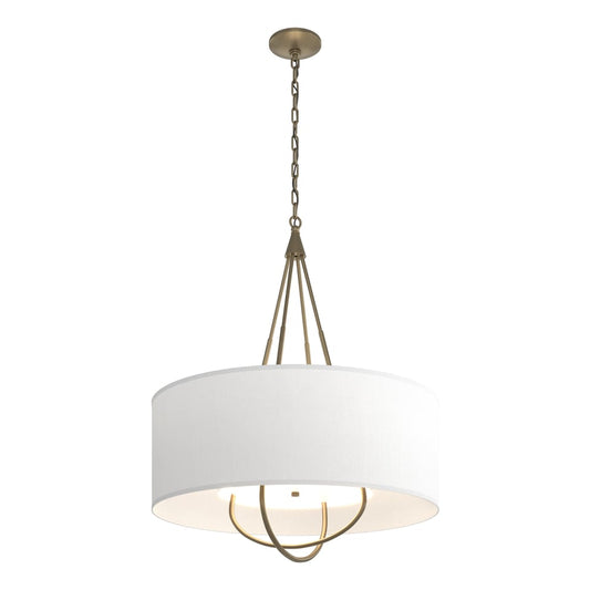 Loop Pendant - Soft Gold - Natural Anna Shade by Hubbardton Forge