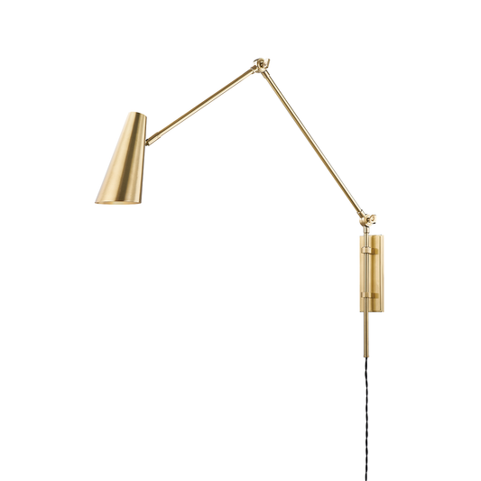 Lorne Plug-In Sconce - Aged Brass by Hudson Valley Lighting