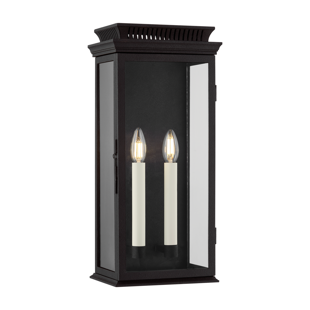 Louie Exterior Wall Sconce - 2-Light - Forged Iron - Troy Lighting B2520-FOR