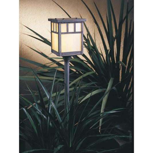 Low Voltage 4″ Huntington Stem Mount, Double T-Bar Overlay - LV24-H4DTGW-MB - Mission Brown by Arroyo Craftsman