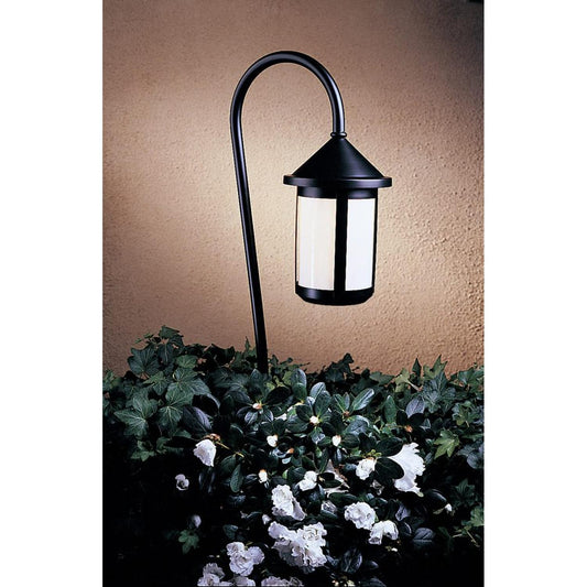 Low Voltage 6″ Berkeley Fixture With 36″ Bo Peep Stem - LV36-B6WO-BK - Satin Black by Arroyo Craftsman