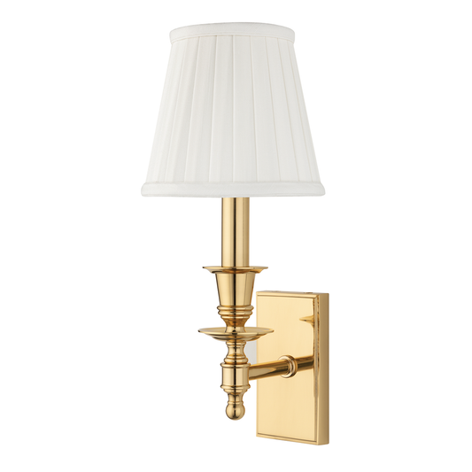 Ludlow Wall Sconce - 1-Light - Polished Brass by Hudson Valley Lighting