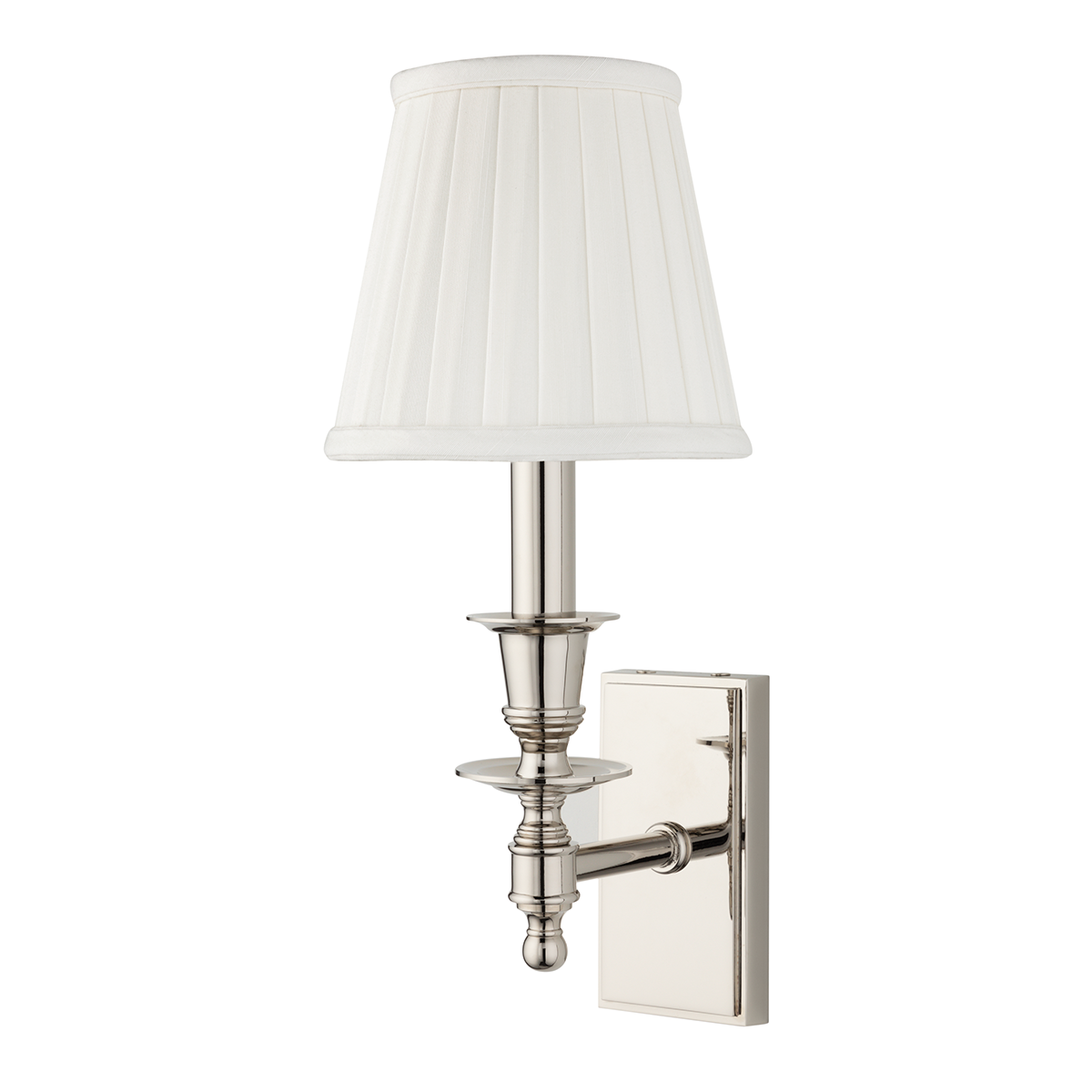 Ludlow Wall Sconce - 1-Light - Polished Nickel by Hudson Valley Lighting