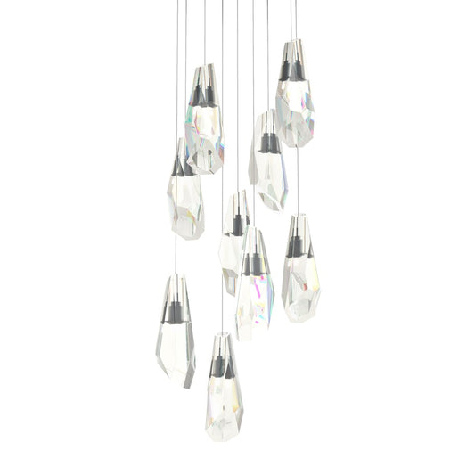 Luma 9-Light Large Crystal Pendant - Black by Hubbardton Forge