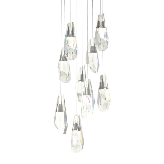 Luma 9-Light Large Crystal Pendant - Natural Iron by Hubbardton Forge