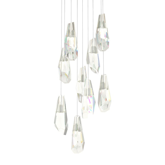 Luma 9-Light Large Crystal Pendant - Sterling by Hubbardton Forge