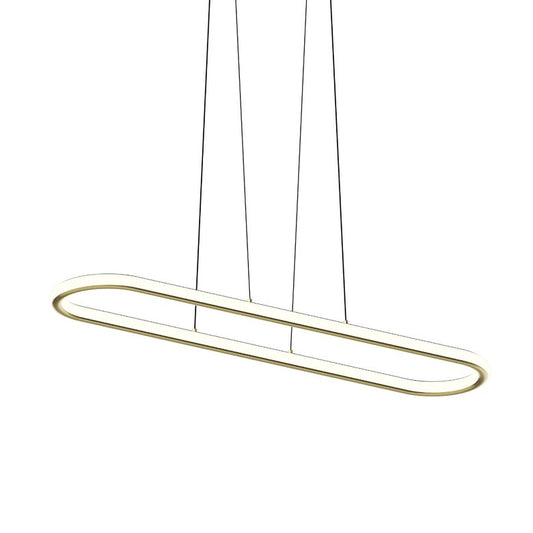 Luna 48" LED Racetrack Pendant - Brass - 3500K by SONNEMAN