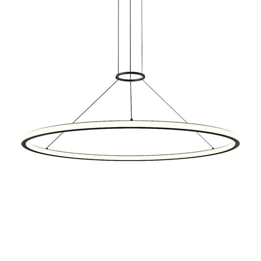 Luna 48" LED Round Pendant - Satin Black - 3500K by SONNEMAN