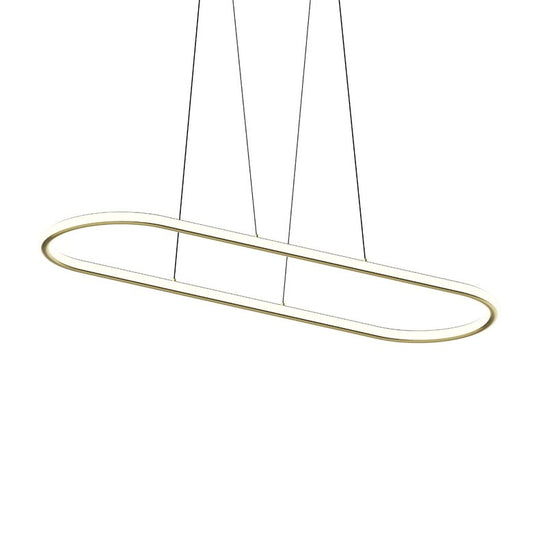 Luna 60" LED Racetrack Pendant - Brass - 3500K by SONNEMAN