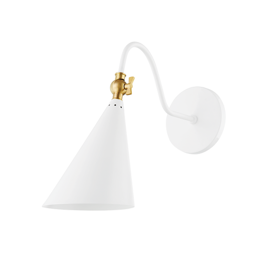 Lupe Wall Sconce - 1-Light - Aged Brass/Soft White - Mitzi H285101-AGB/SWH