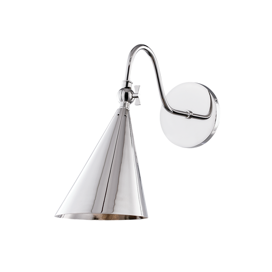 Lupe Wall Sconce - 1-Light - Polished Nickel - Mitzi H285101-PN