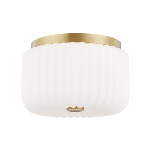 Lydia Flush Mount - 2-Light - Aged Brass - Mitzi H340502-AGB
