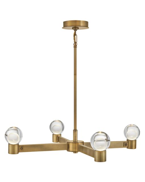 Lyric Medium Chandelier - Heritage Brass by Fredrick Ramond