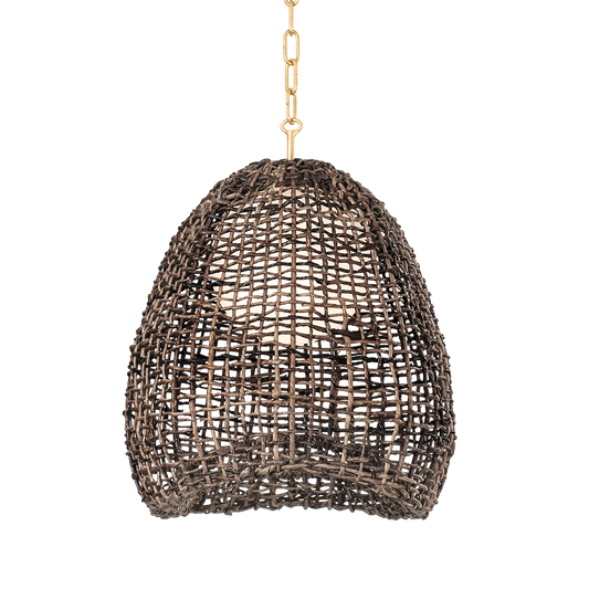 Maester Pendant - 1-Light - Vintage Gold Leaf - Troy Lighting F2316-VGL