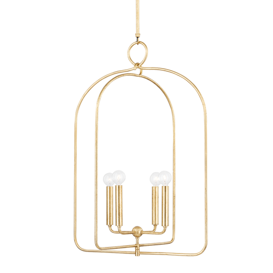 Mallory Large Pendant - 4-Light - Gold Leaf - Mitzi H512701L-GL