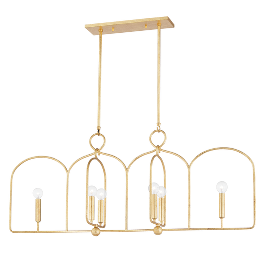 Mallory Linear Pendant - 6-Light - Gold Leaf - Mitzi H512906-GL
