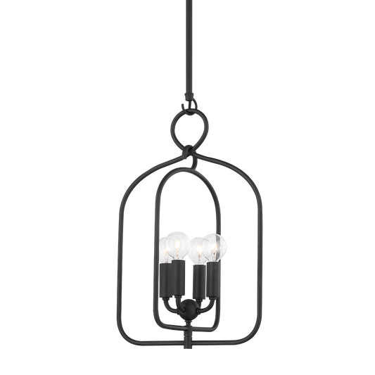 Mallory Small Pendant - 4-Light - Aged Iron - Mitzi H512701S-AI