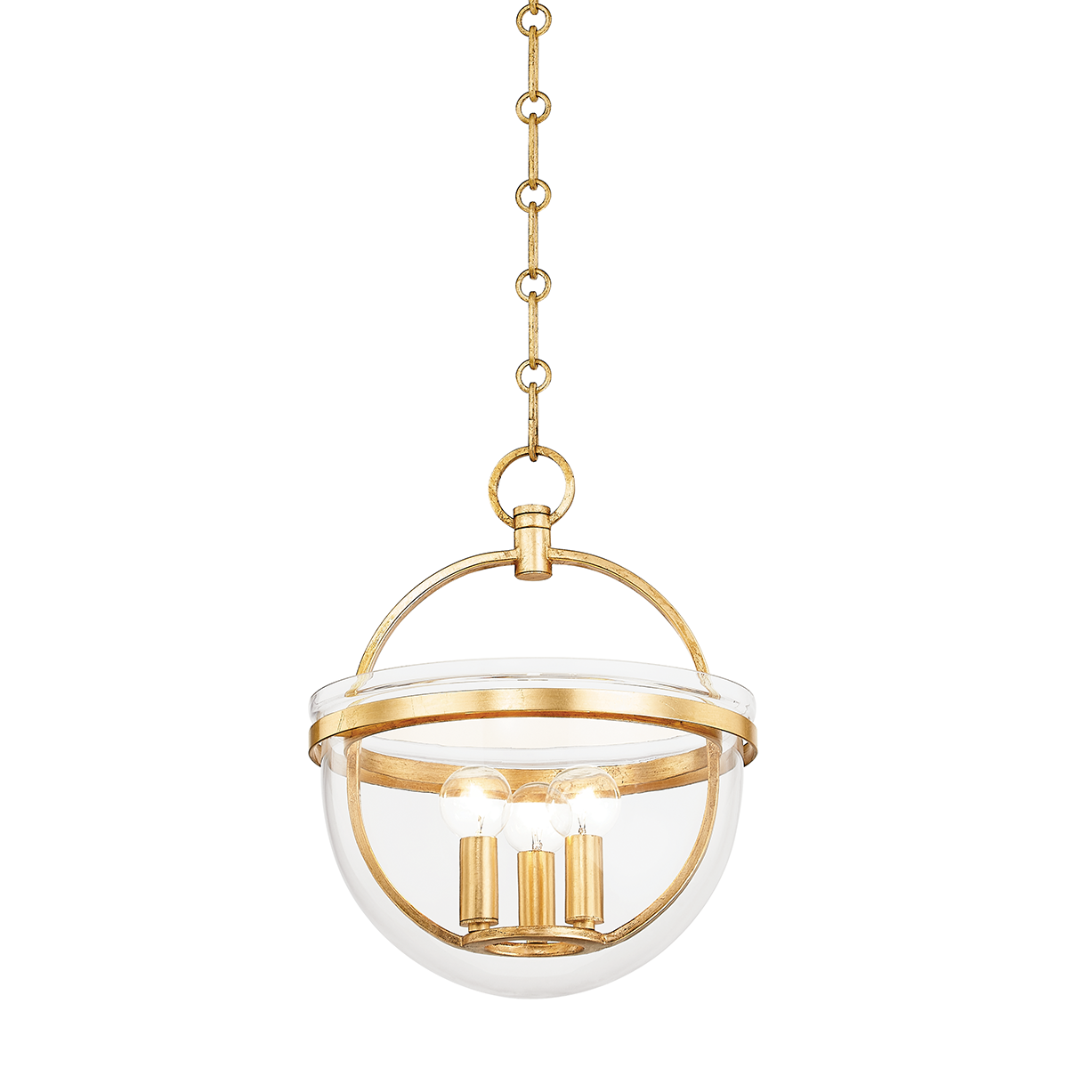 Malloy Lantern - 3-Light - Vintage Gold Leaf by Hudson Valley Lighting