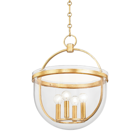Malloy Lantern - 4-Light - Vintage Gold Leaf by Hudson Valley Lighting
