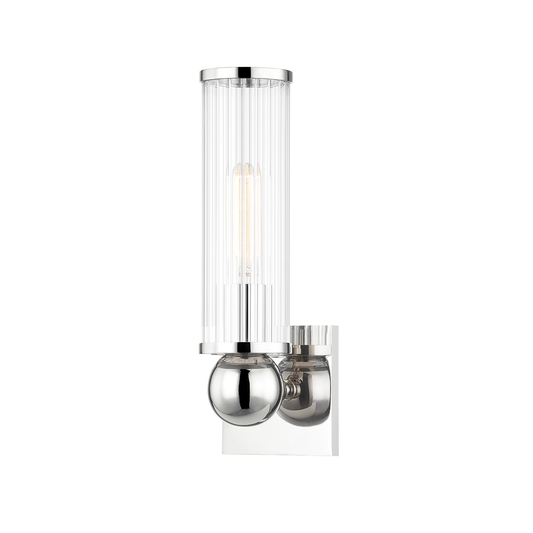 Malone Wall Sconce - 1-Light - Polished Nickel by Hudson Valley Lighting