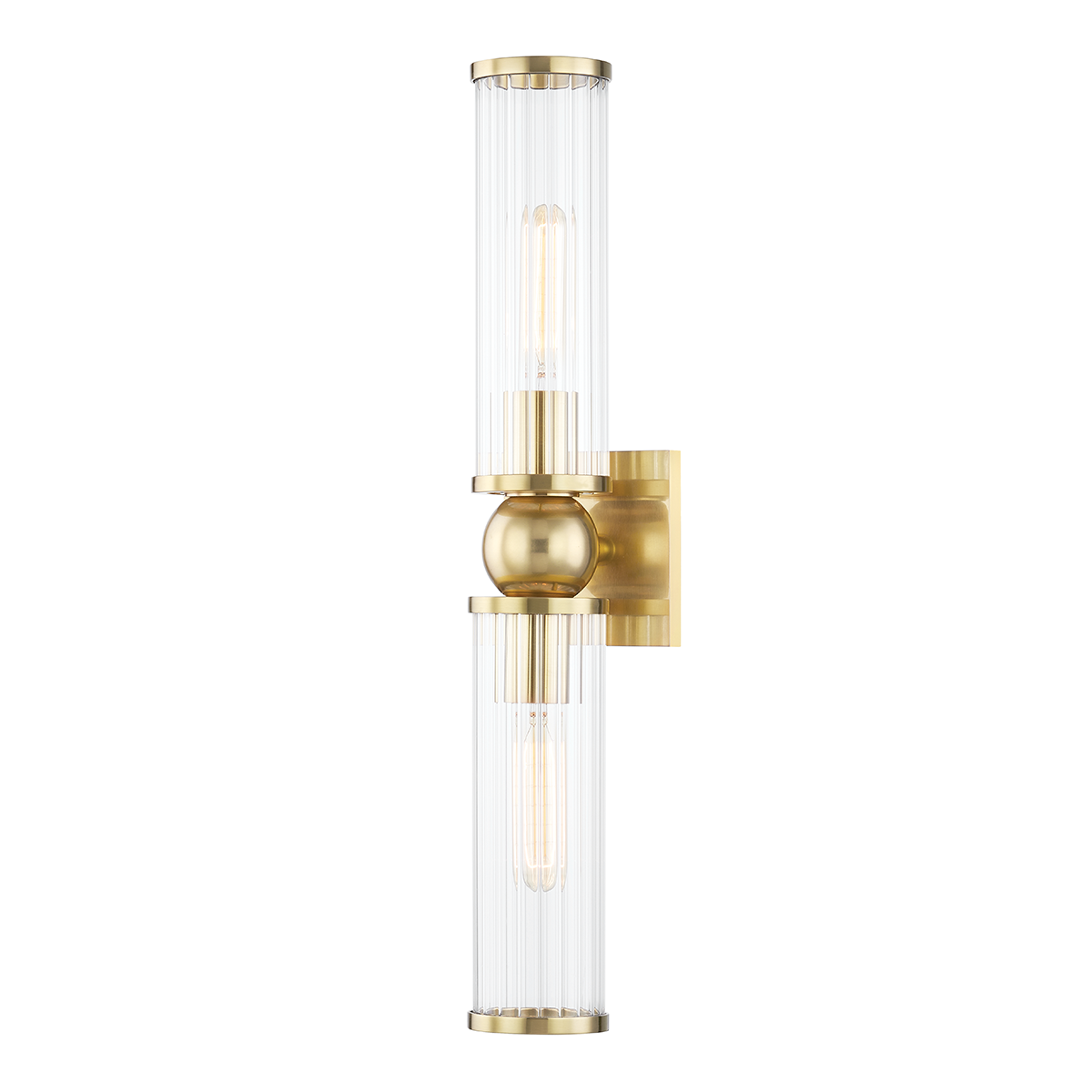 Malone Wall Sconce - 2-Light - Aged Brass by Hudson Valley Lighting
