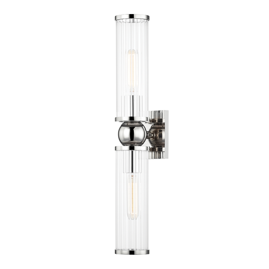 Malone Wall Sconce - 2-Light - Polished Nickel by Hudson Valley Lighting