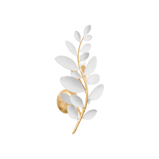 Marabec Wall Sconce - Vintage Gold Leaf/ White Plaster by Hudson Valley Lighting