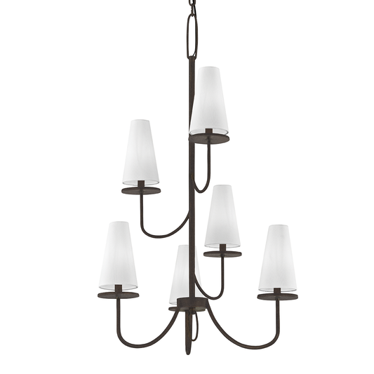 Marcel Chandelier - 6-Light - Textured Bronze - Troy Lighting F6297-TBZ