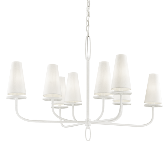 Marcel Chandelier - 8-Light - Gesso White - Troy Lighting F6286-GSW
