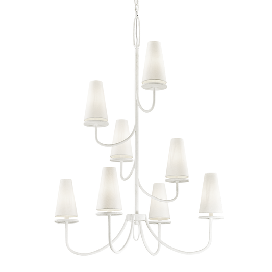 Marcel Chandelier - 8-Light - Gesso White - Troy Lighting F6288-GSW