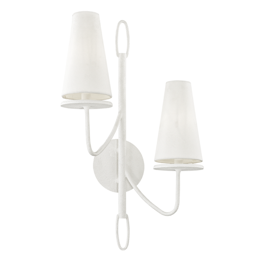 Marcel Wall Sconce - 2-Light - Gesso White - Troy Lighting B6282-GSW