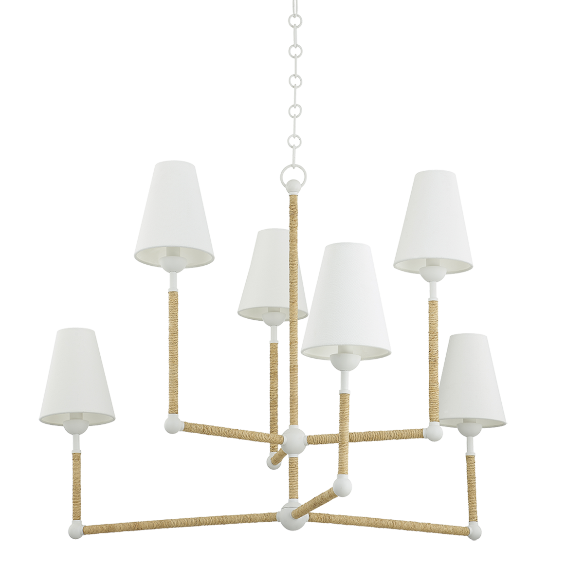 Mariana Chandelier - 6-Light - Textured White - Mitzi H708806-TWH