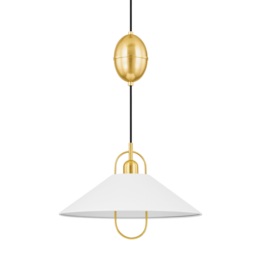 Mariel Pendant - 1-Light - Aged Brass/Soft White - Mitzi H866701-AGB/SWH