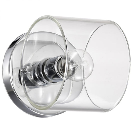 Marlowe - 1 Light Vanity - Polished Nickel with Clear Glass - Satco 60-8071