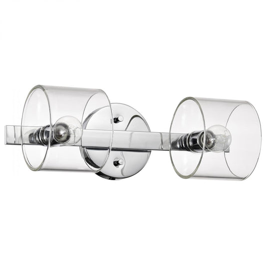 Marlowe - 2 Light Vanity - Polished Nickel with Clear Glass - Satco 60-8072